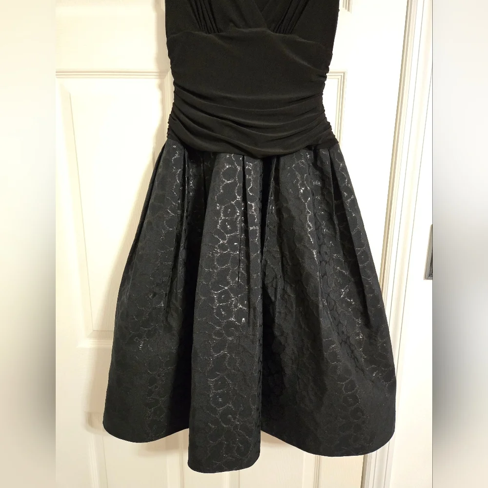 SL Fashions Black Fit And Flare Party Dress Size 8